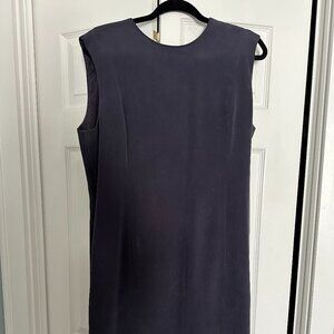 Navy Silk Sheath Dress and Jacket, Size 16